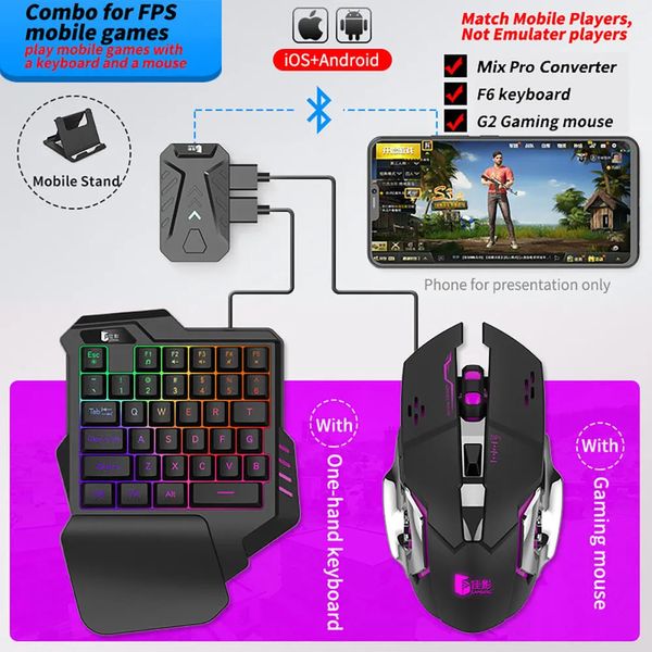 Tastatur-Maus-Kombinationen Mix Por Lite PUBG Gaming Combo Mobile und Konverter-Spiel für PS4 PS5 Xbox Nintendo Switch 231019