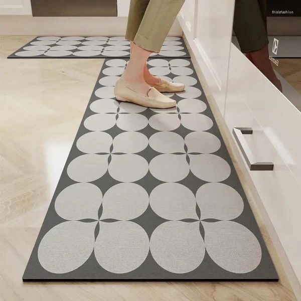 Tapetes antiderrapantes tapetes de cozinha tapete para sala de estar porta de entrada do banheiro corredor área longa tapetes laváveis tira de lavagem