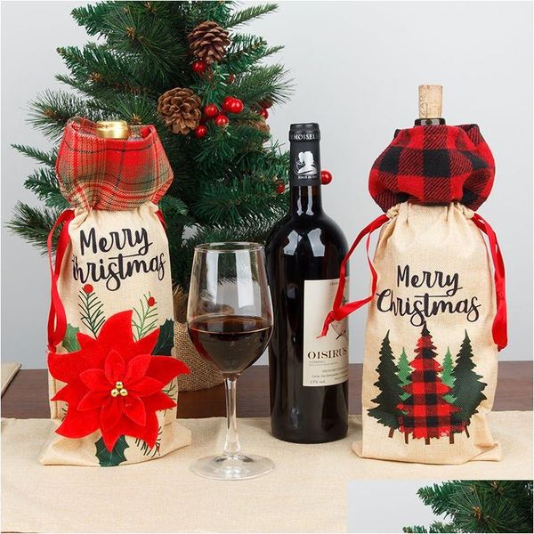 Decorazioni natalizie Decorazioni natalizie Claus Vino Er Faceless Evade Colla Bambola Vini Bottiglia Decorazione Natale Terra nordica Dio Babbo Natale Dhhsz