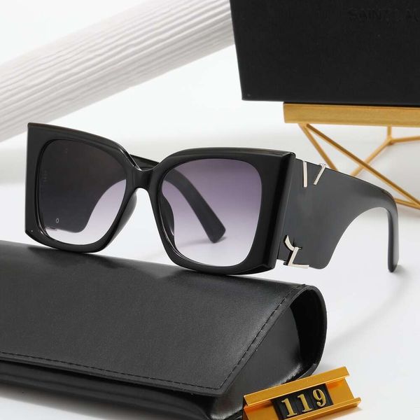 Designer YLS Óculos de sol HD Lentes de nylon Proteção de radiação Tabela de olhos da moda adequada para todos os jovens usam designer produzido com quadro de caixa