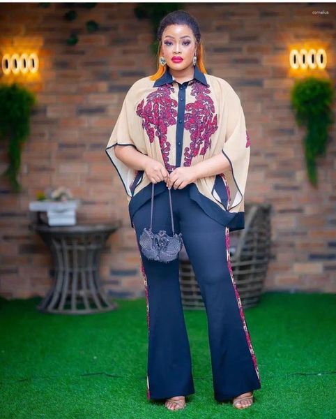 Ethnische Kleidung Femme 2 Stück Casual Outfits Sommer In Afrikanischen Passenden Set Für Frauen Elegante Dame Abend Party Tragen Design Nigeria