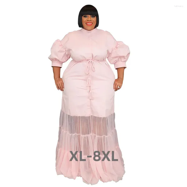 Vestidos plus size elegante sexy meia malha manga curta corte baixo festa de noite vestido longo para mulheres feminino 3xl 4xl 5xl 6xl