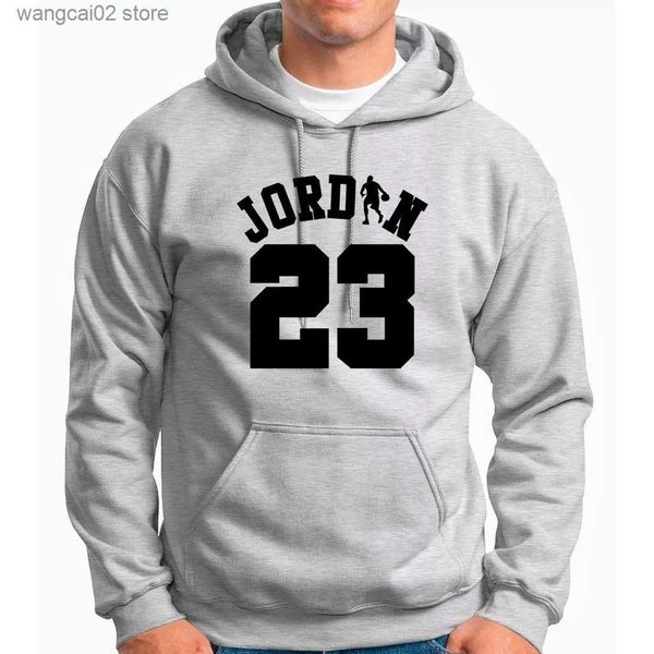 Herren Hoodies Sweatshirts Herren Herbst Fleece Hip Hop Basketball Hoodie 23 Gedruckt Männliche Hoodies Sportswear Schwarz Streetwear Kapuzenpullover Hoodie Tops T231019