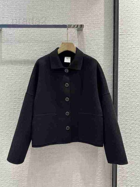 Milan Pist Ceketleri 2023 Yeni Sonbahar Wintern yaka boyun uzun kollu marka aynı stil katlar kadın tasarımcısı üstleri tnqd