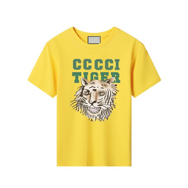 23new Kinder T-Shirt Trend Cartoon Tiger Muster Luxusmarke Kinderkleidung coole atmungsaktive Jungen Mädchen Kurzarm CHD2310194 esskids