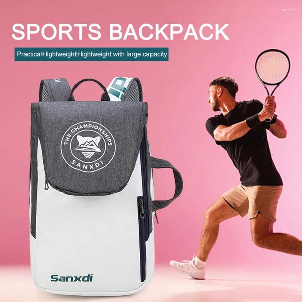 Sacos de armazenamento detém 3 raquetes saco de tênis à prova dwaterproof água squash raquete padel mochila para tênis/pickleball/badminton/squash esportes