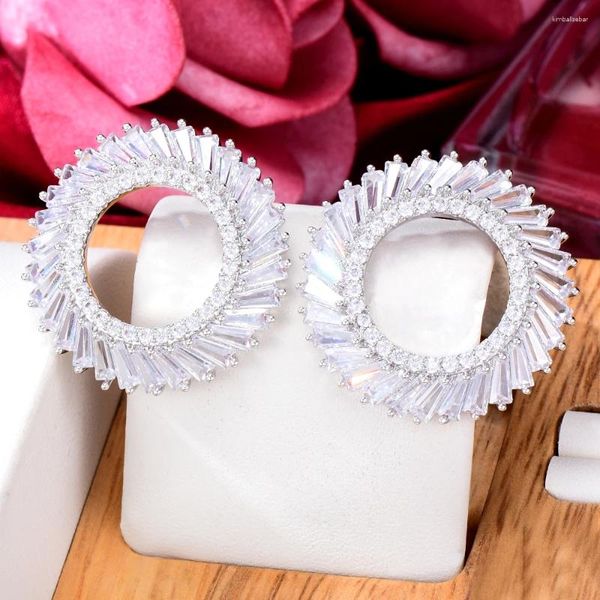 Baumelnde Ohrringe GODKI 24 mm modischer trendiger Herz-Ohrring für Hochzeit, Verlobung, Party, Dress Up, Zirkonia, Schmuck für Frauen