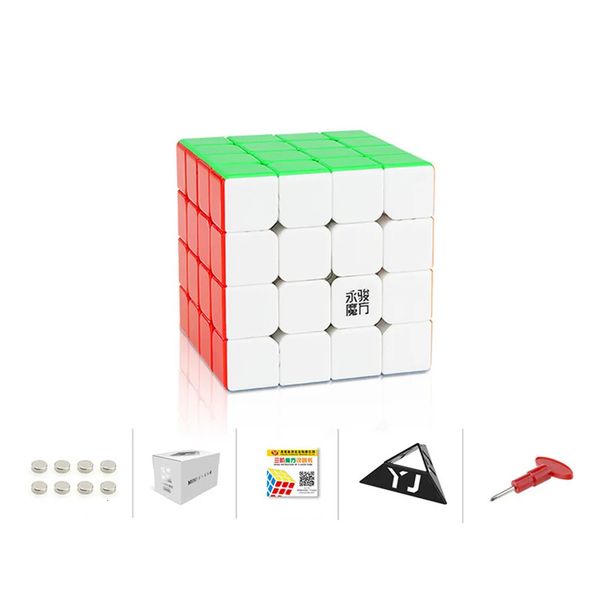 Cubos Mágicos Yj Zhilong Mini 4x4 Cubo Mágico Magnético 56mm Mini Speed Cube Puzzle Zhilong Yongjun Brinquedos Profissionais 4x4x4 Cubos Magnéticos 231019