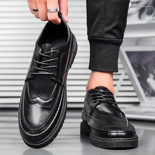 Scarpe eleganti da uomo Autunno 2023 Tendenza retrò in pelle scamosciata da uomo maschio stile britannico sportivo casual Borad