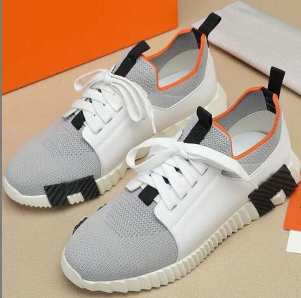 Scarpe da ginnastica per uomo di lusso di alta qualità per uomo in pelle di vitello lavorata a maglia suola leggera sport all'aria aperta uomo mesh gomma traspirante comfort camminata casual