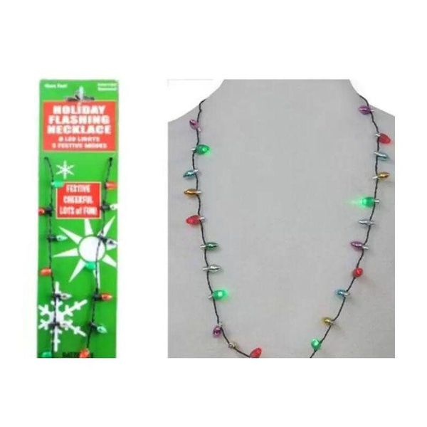 Altri articoli per feste per eventi Collana a led Collane Bracciale con ciondolo Lampeggiante Perline Giocattoli luminosi Regalo di Natale Fornitore di feste Home Gar Dhpuh