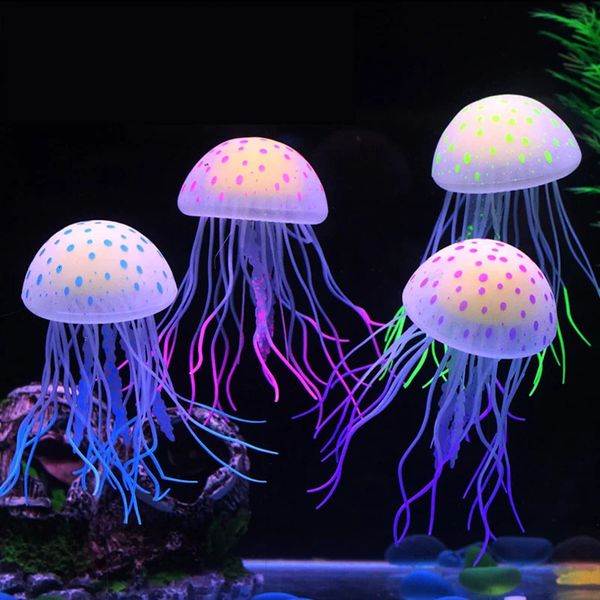 Acquari Artificiale Vivid Medusa Silicone Fish Tank Decor Decorazione acquario Ornamento materiale inodore decorazione del serbatoio di pesce 230819