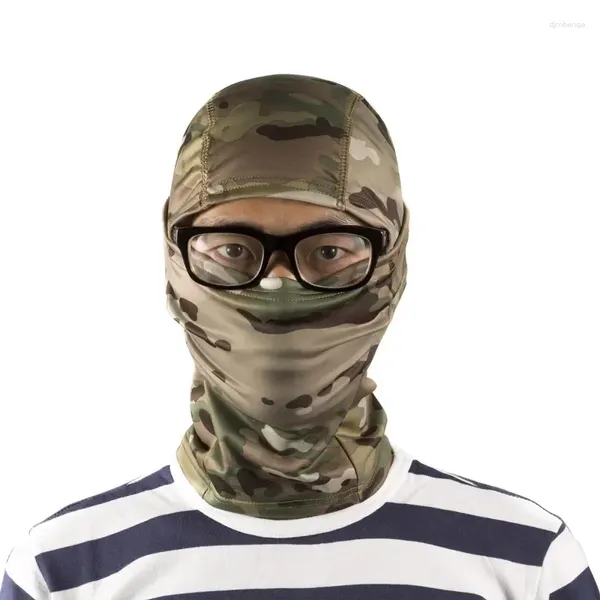 Bandanas Taktische Kapuze Kopfbedeckung Sturmhaube Vollgesichtsmaske Stretch Baumwolle Schutz Jagd zum Reiten Sonnenschutz