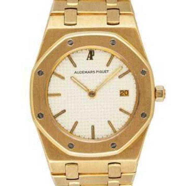 Audpi Relógios Cronógrafo Relógio Masculino Audpi Royal Oak Cream Dial 18K Ouro Amarelo Relógio Feminino HB3S