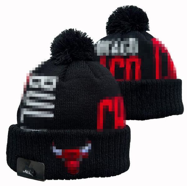 Bulls Beanies North American Basketball Team Side Patch Winter Wool Sport Knit Hat Skull Caps a0