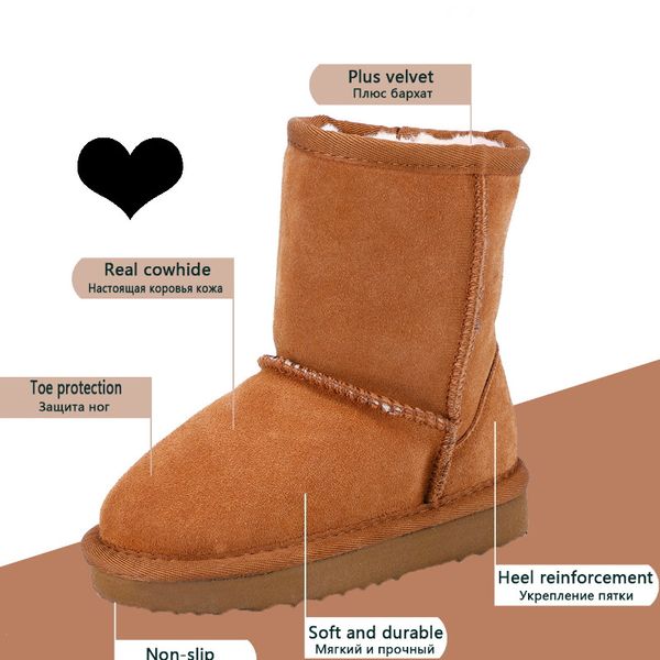 inverno per bambini delle donne stivali da neve bambino di avvio bambino stivali impermeabili ragazzo ragazze capretto designer tasman ultra mini regalo di natale tessuti di cotone lana bottes scarpe