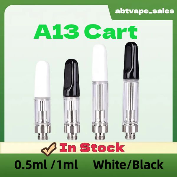 A13 Carrelli Vape Lampadina Pyrex Vetro grasso Atomizzatore Vape usa e getta 0,5 ml 1,0 ml Atomizzatore olio Vape Diametro 10,5 mm 510 Filo Sigarette elettroniche Vapes Starter Kit D8 D9 D10 Baccelli vuoti