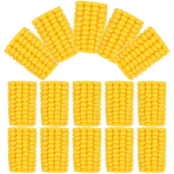 Parti Dekorasyonu 20 PCS Süsler Simüle Mısır Cob Corn Çocuk Çocuk Mutfak Dekor Reçine DIY Telefon Kılıfı Cazibesi