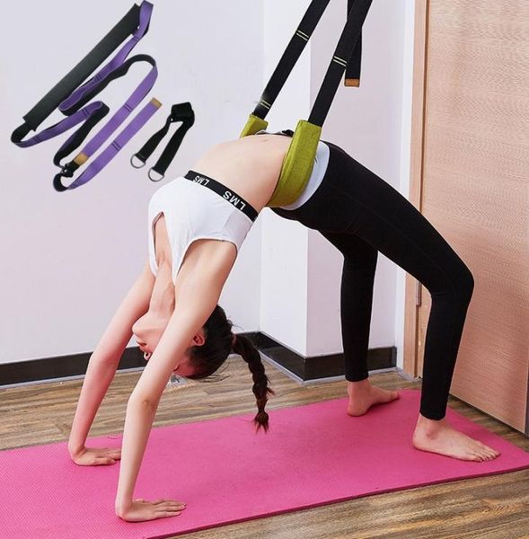 Yoga Strap Übung Gym Gürtel Tür Flexibilität Stretching Beine Bahre Strap für Yoga Pilates Baet Widerstand Fitness Bands7261494