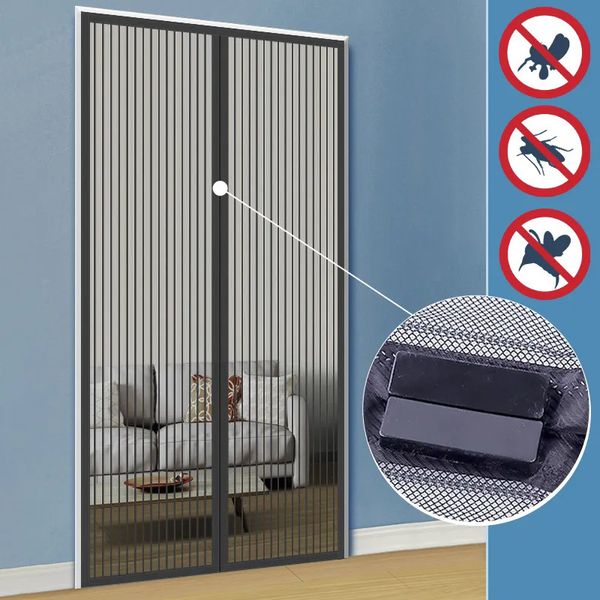 Tende trasparenti Tenda magnetica rinforzata Zanzariere Divisorio anti-insetti e mosche Tenda per porta Rete Chiusura automatica schermo per porta 231019