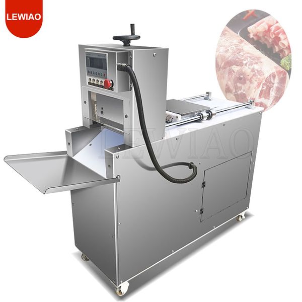 Máquina de corte de rolo de carne de carneiro de corte CNC de alta qualidade corta todos os tipos de rolos de fatiador de carne congelada