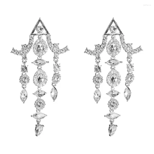 Dangle Brincos Impressionante Cristal Strass Geométrico Para Mulheres Moda Jóias Estilo Barroco Declaração Acessórios