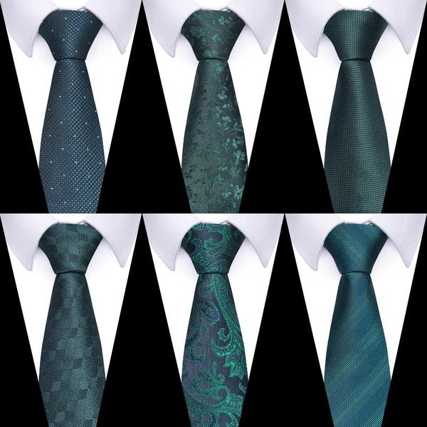 Laços de seda verde gravata de casamento homens alta qualidade 7.5 cm gravatas acessórios de roupas marfim masculino abril tolo dia