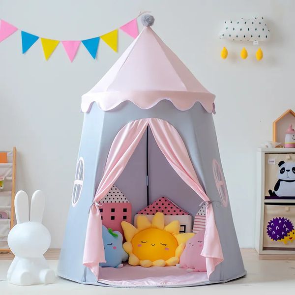 Tende giocattolo Tenda da gioco pieghevole portatile Casa delle bambole Candy Princess Castle Casa da gioco Uomini e donne Bambini Regali all'aperto Giocattoli Tenda Castello 231019