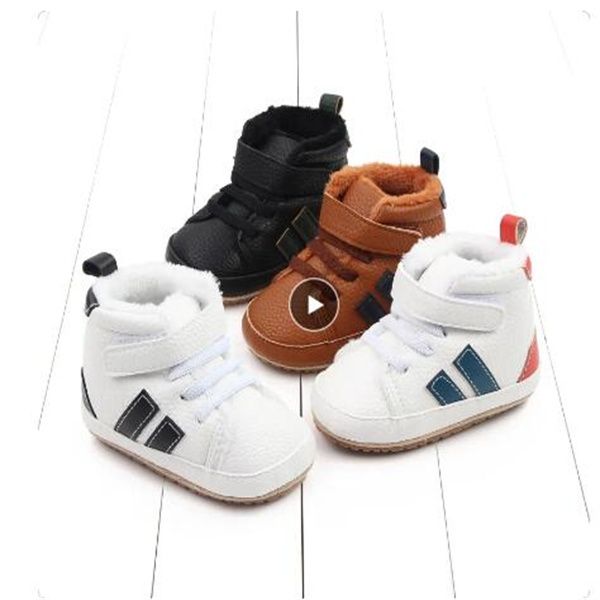 Baby Winter y Autumn Hiddler Infant Traking Shoes First Walking Shoes cubiertos de tobillo.