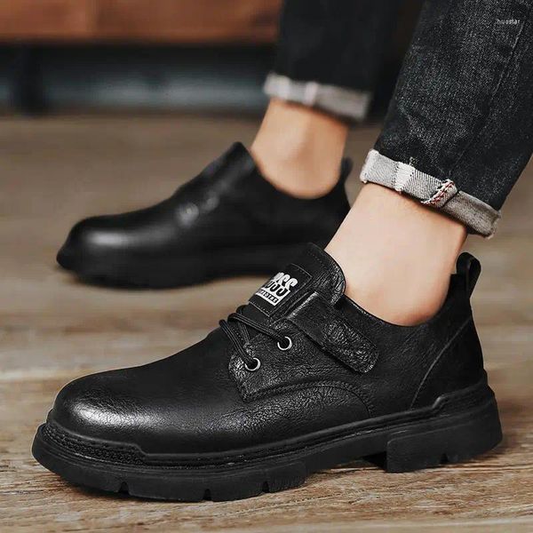 Vestido sapatos britânicos homens padrinho preto noivo negócios formal desgaste fundo macio terno primavera lazer couro homens wedd