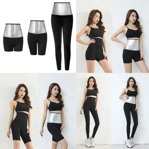 Pantaloni da donna Leggings da sauna in neoprene da donna Pantaloncini da sudore Allenamento per dimagrire Corsa Capris dimagranti Compressione termica