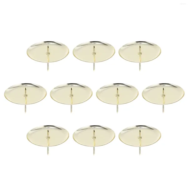 Candelabros 10 PCS Soporte de corona Decoraciones de pastel de boda Tealight Hierro Decorativo Redondo