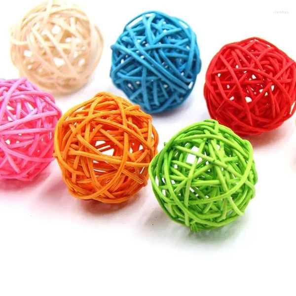 Decorazione per feste 5 pezzi/set palline in rattan tinta unita Decor creativo Sepak Takraw per matrimoni accessori per la casa fai da te