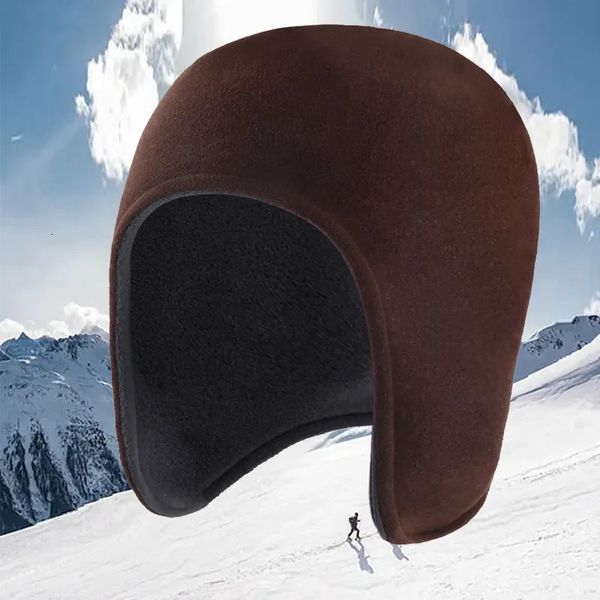 Berretti da ciclismo Maschere Berretto da ciclismo invernale caldo Berretto da passamontagna in pile polare antivento Cappelli per arrampicata su sci Escursionismo Fodera per casco da motociclista 231019