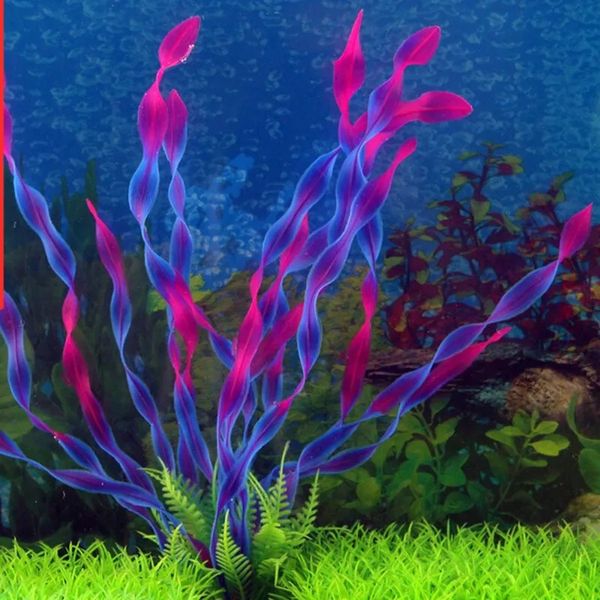 Аквариумы 1 шт. искусственные пластиковые водные растения трава аквариумные украшения растения аквариум цветочный орнамент декор водные аксессуары 230819