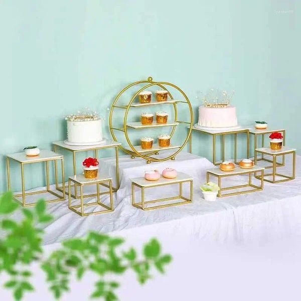 Strumenti per torte Matrimonio Natale Buffet Banchetti Negozio Negozio Caramelle Snack Decor Rack Cibo Fiore Porta dessert Riunione Tea CupCake Stand