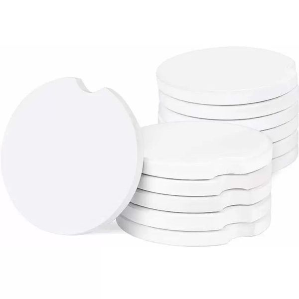 Tapetes Pads Dunelm Tapetes de Mesa Em Branco Carro Cerâmico Coaster 6.6x6.6cm Insation Pad Presente e Lembrança Fazendo Cerâmica Home Garden Kitchen, Dhgcp