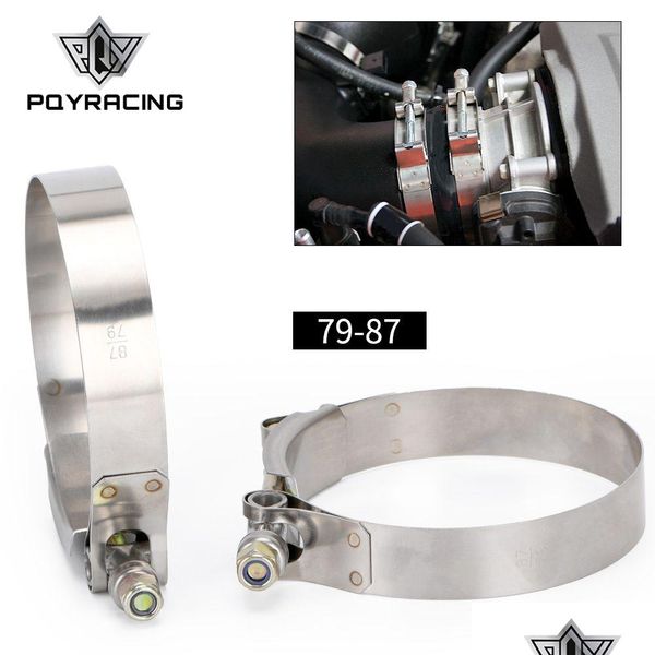 2 pz/lotto Ss304 3 Calmps 79-87 Acciaio Inox Sile Turbo Tubo Accoppiatore T Bullone Morsetto Kit di Alta Qualità 5254 Consegna di Goccia