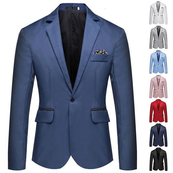 Ternos masculinos blazers outono blazer moda masculina casual terno casaco masculino vestido de casamento jaqueta casual ajuste formal vestido de noite roupas masculinas 231018