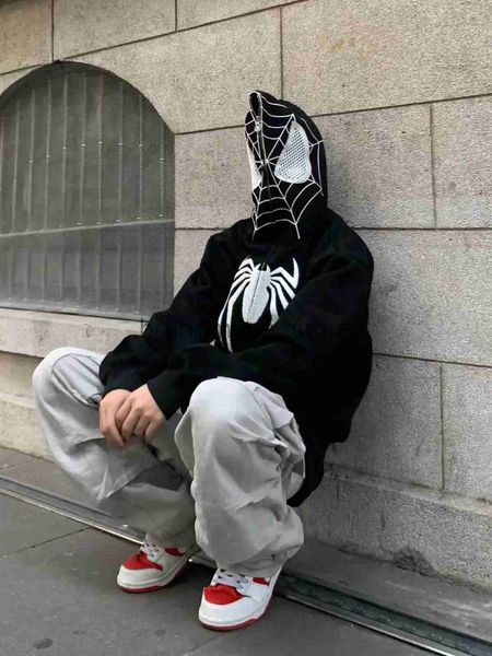 Herren Hoodies Sweatshirts Vintage Gothic Sweatshirt Spider Hochwertiger Hip Hop Pullover Herren Hoodie Y2k Kleidung Hoodie Casual Damen Top Lil Peep J231019