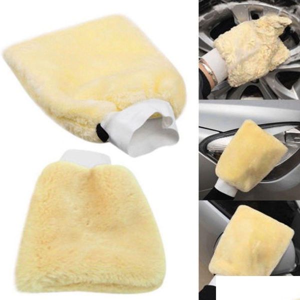 Guanto per lavaggio auto in microfibra peluche all'ingrosso 18 cm 26 cm dettagli guanto morbido lavaggio strumenti di pulizia Dhs Ups consegna goccia