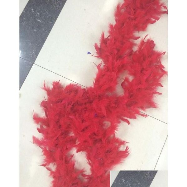 Outros suprimentos de festa de evento White Feather Boas Turquia Boa Grande Chandelle Marabou Cerimônia de Casamento Rosa Laranja Entrega Home G Dhjrb