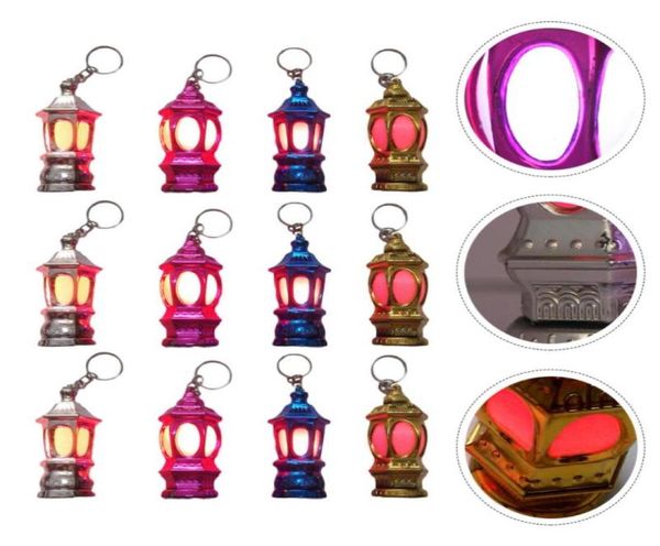 Torce elettriche 40 pezzi Lanterna musulmana Ramadan Portachiavi Anello Pendenti con luce LED7472599