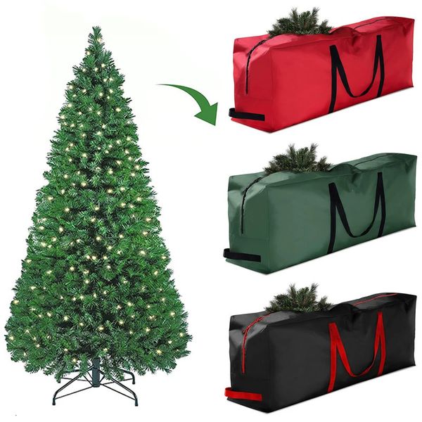 Geschenkpapier Weihnachtsbaum Tasche Oxford Tuch faltbare Weihnachtsdekoration Kranz Aufbewahrung zum Aufbewahren von Utensilien Garland Home 231018