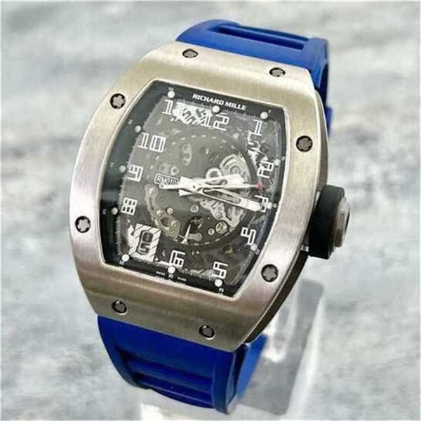 RicharsMill Swiss Watch ZF Factory Tourbillon Movimento Automático Relógios Rm Relógios Femininos Série Rm010 Titânio Metal Tipo Barril Oco