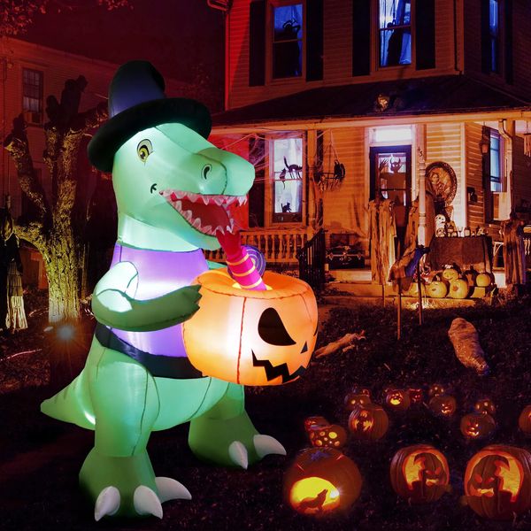 Anderes Event-Partyzubehör Ourwarm Dinosaurier-aufblasbare Halloween-Kürbis-Stil-Erwachsene-Cosplay-Anzüge für Weihnachten, Hochzeitsfeier-Dekoration 231019