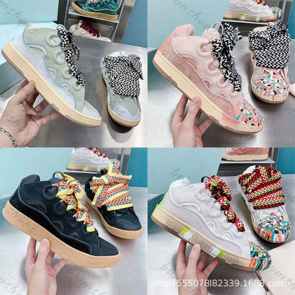 Top Edition Marca de Moda Langfan Pão Sapatos Sola Grossa Lace up Dad Shoes Cheng Yi Mesmo Estilo Masculino e Feminino Casal Sapatos de Treinamento Moral Sapatos de Skate