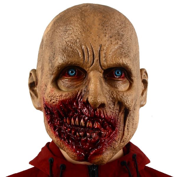 Maschere per feste Demone Teschio Cosplay film horror Skinhead bocca storta maschera teschio zombie Halloween Accessori costume adulto oggetti di scena 231019