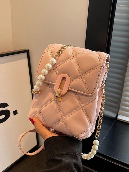 Omuz Çantaları Kadınlar İçin Zincir Çantası 2023 Niş Tasarım Moda Kapağı Messenger Celebrity Cep Telefon Crossbody Lüks