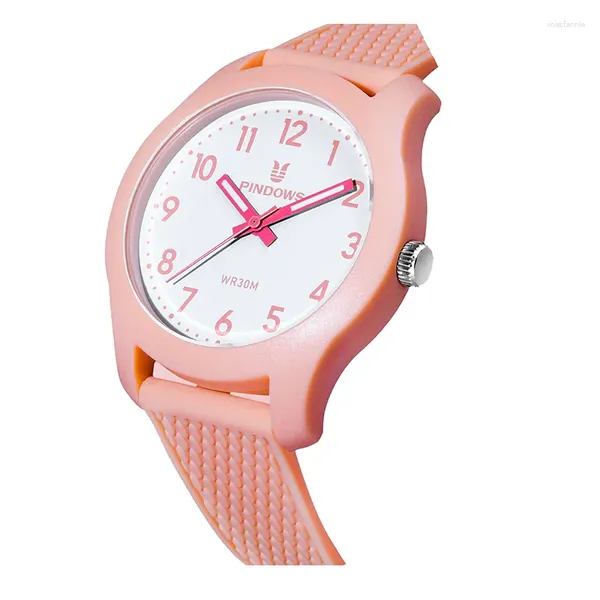 Armbanduhren Mode Sport Uhren Frauen Rosa Taucher Nette Einfache Quarz Handuhr Weibliche Damen Casual Wasserdicht